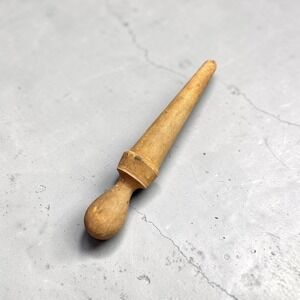 Wooden Primitive Cone Shaped Pestle Kitchen Tool 10"